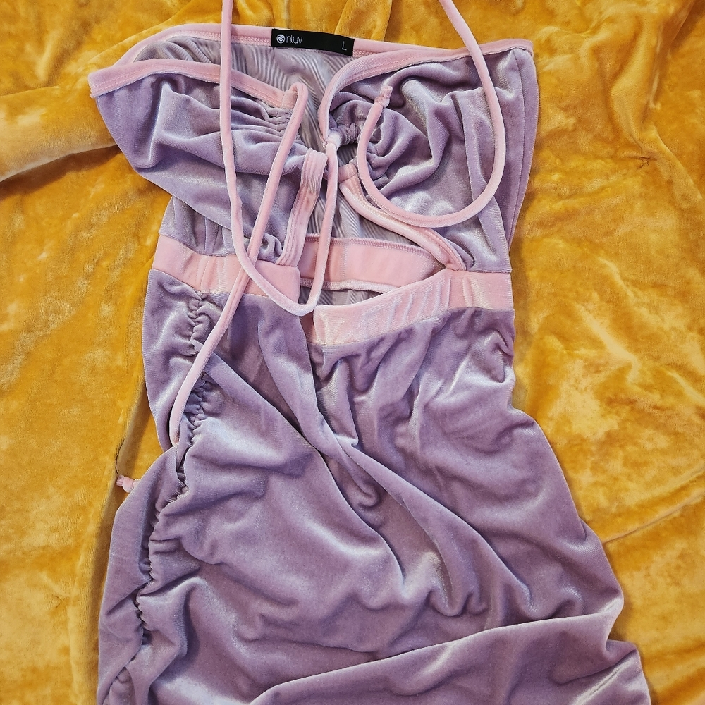 Velvet mini dress